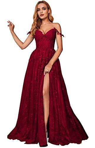 Elegant Evening Dress for Red Carpet - Lace Detail & Flattering Fit - Buy Center