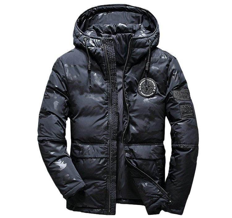 Buycenter Men's Winter Camouflage Jacket - Hooded, Slim Fit & Warm - Buy Center