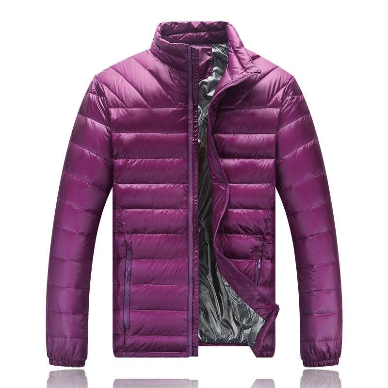 Buycenter Men's Light Down Jacket - Warm Stand Collar Winter Style - Buy Center