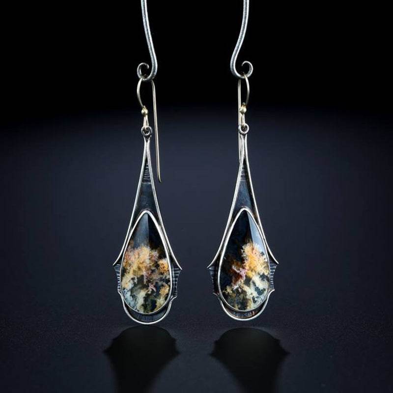 Buy Center Vintage Multicolored Long Dangle Earrings - Elegant Resin Jewelry - Buy Center
