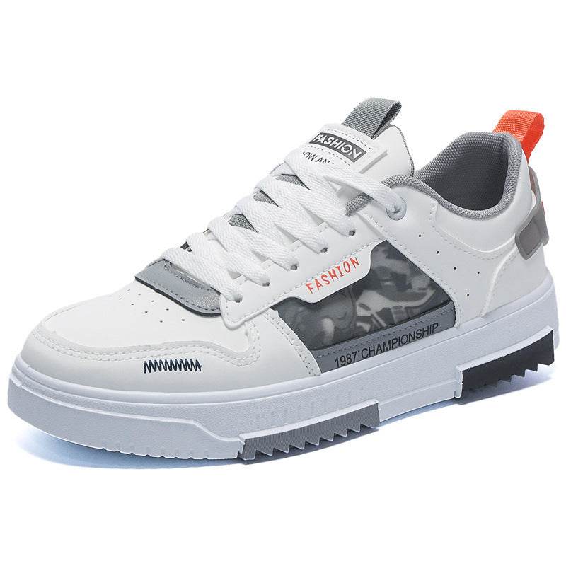 Stylish Men's Casual White Sneakers - Lightweight Summer Vulcanize Shoes - Buy Center