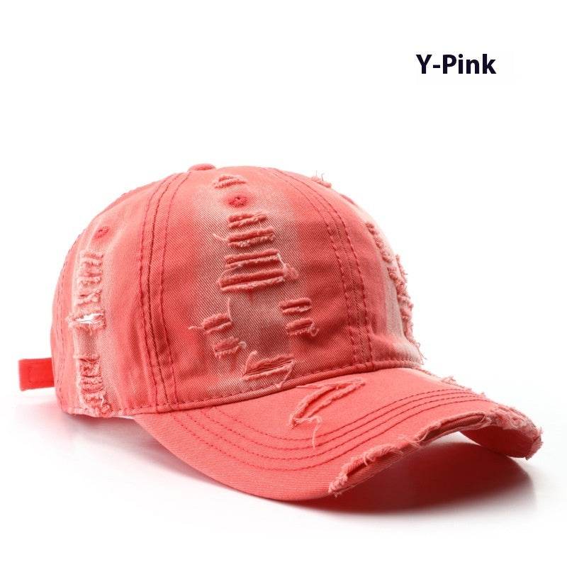 Retro Pure Color Washed Baseball Cap - Stylish UV Protection & Comfort - Buy Center
