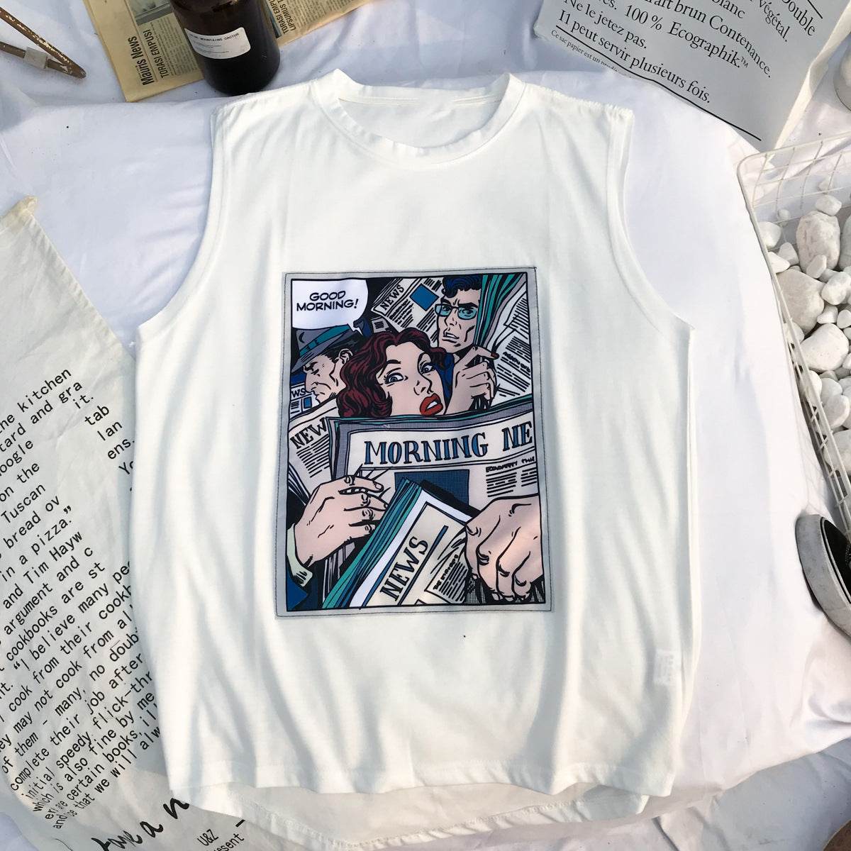 Hip-Hop Harajuku Style Vest - Trendy Sleeveless Waistcoat for Streetwear - Buy Center