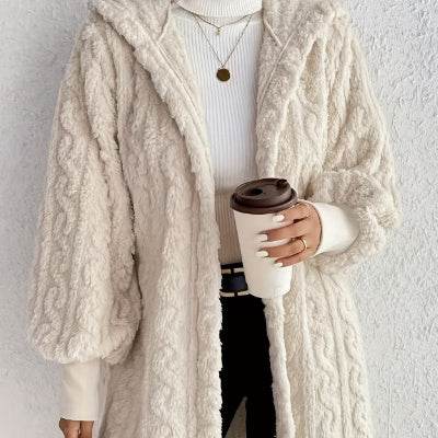 Hooded Double-Sided Plush Long Coat - Stylish Winter Fashion for Women - Buy Center