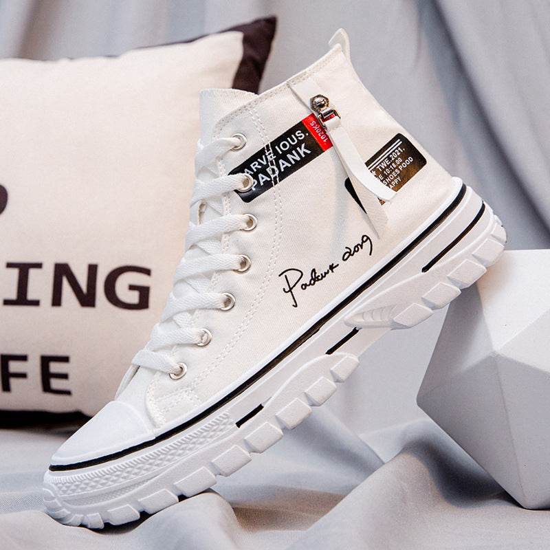 Casual Men's High Top Canvas Sneakers - Stylish Vulcanize Shoes 2025 - Buy Center