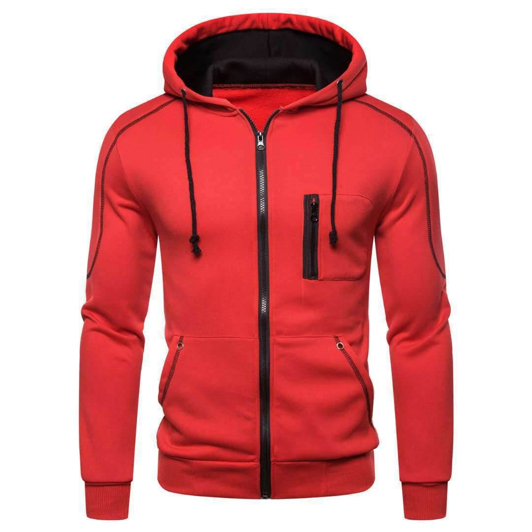 Buycenter Men's Zipper Sweater - Casual Long Sleeve for Spring & Autumn - Buy Center