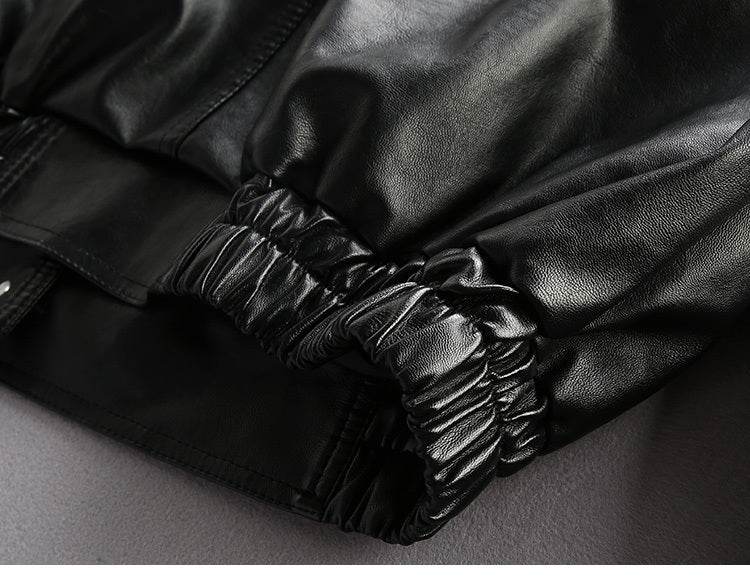 European American Trendy Loose Fit Leather Jacket - Stylish & Comfortable - Buy Center