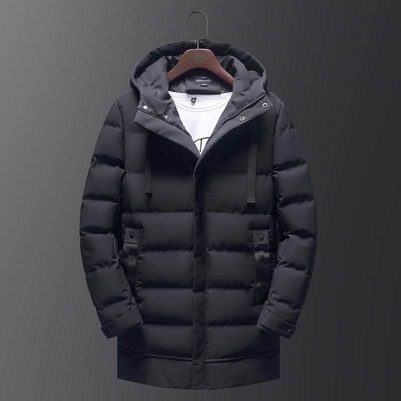 Buycenter Men's Thick Down Padded Jacket - Hooded for Winter Leisure - Buy Center