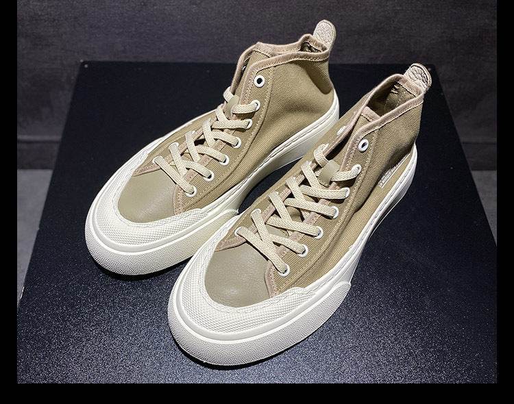 Men's Breathable Casual Sneakers - Stylish Lace-Up Vulcanize Shoes - Buy Center