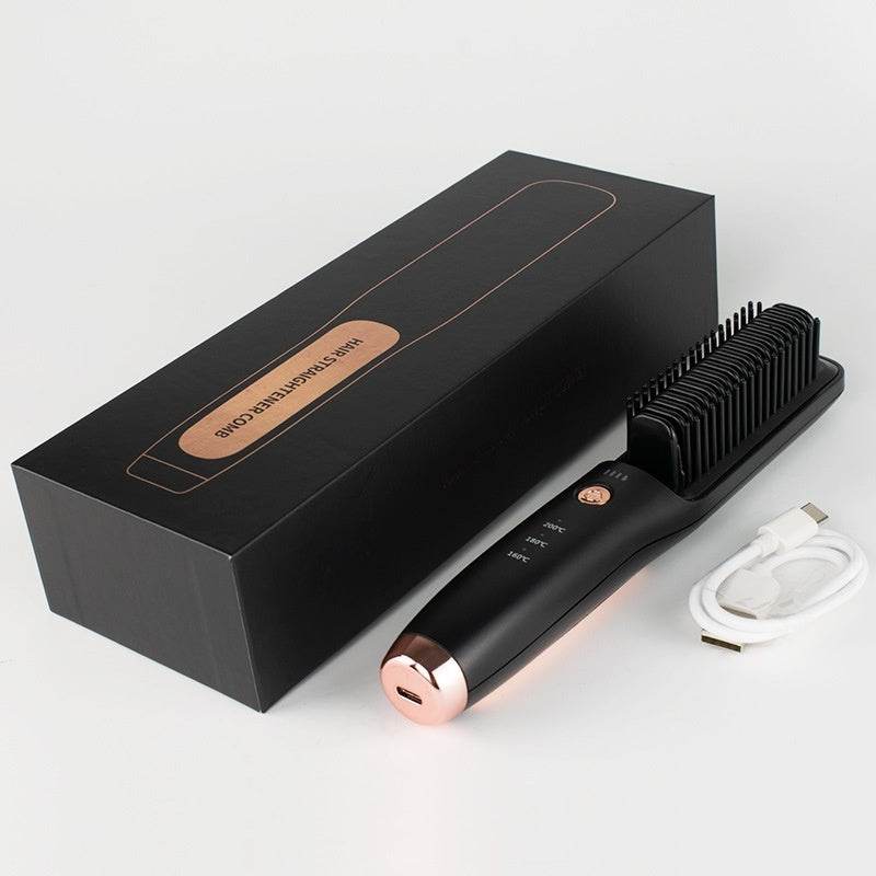 Dual-Use Wireless Straight Comb - Curler & Straightener in 5 Colors - Buy Center