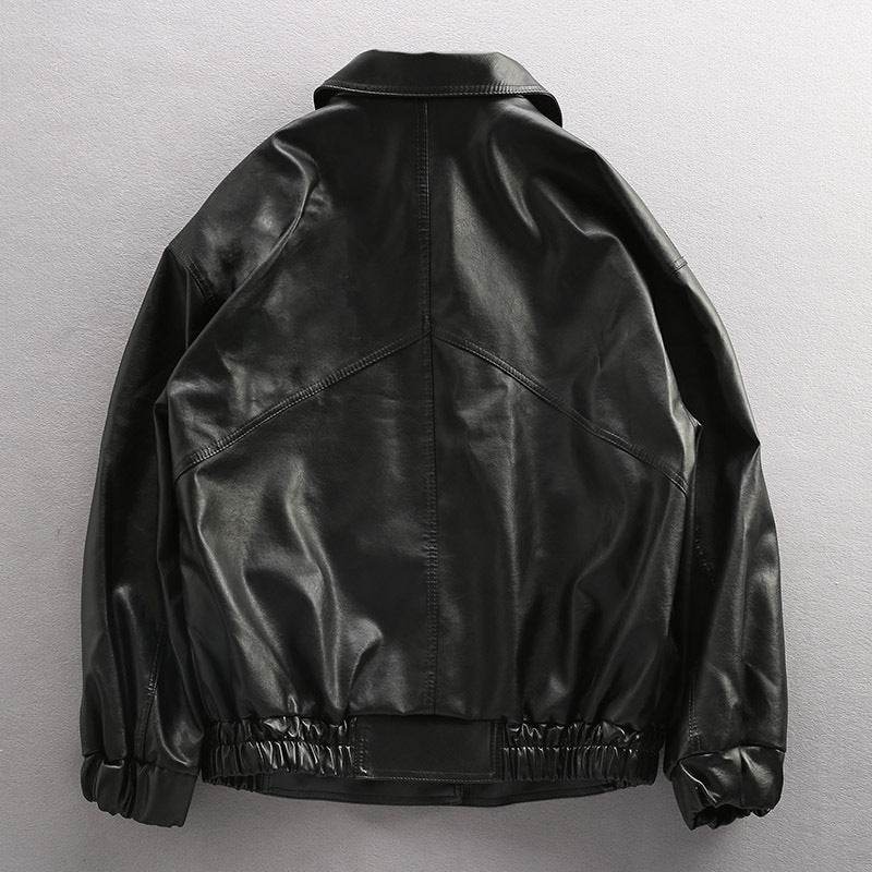 European American Trendy Loose Fit Leather Jacket - Stylish & Comfortable - Buy Center