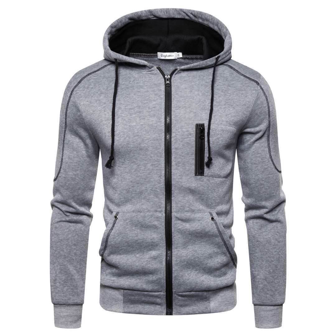 Buycenter Men's Zipper Sweater - Casual Long Sleeve for Spring & Autumn - Buy Center