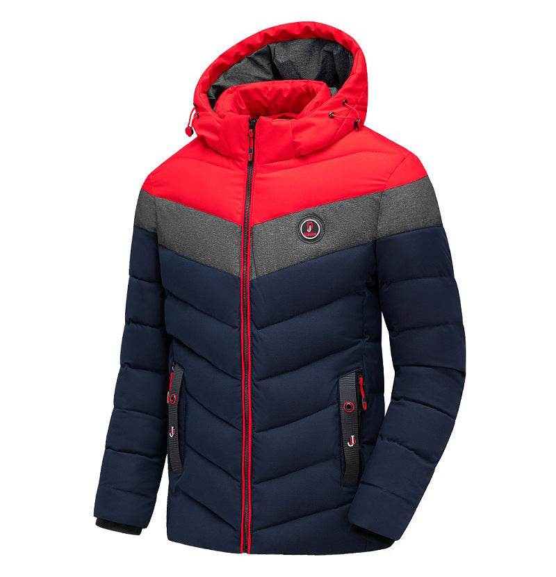 Buycenter Men's Hooded Cotton Jacket - Warm, Loose Fit for Youth Style - Buy Center