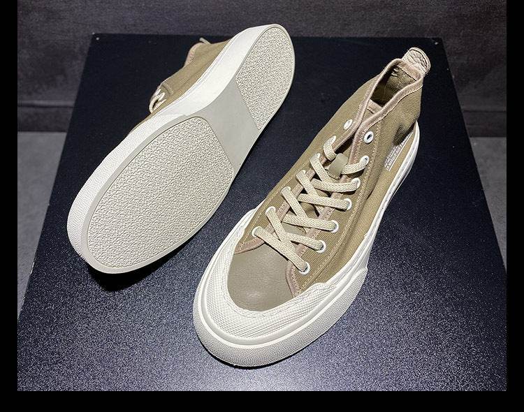 Men's Breathable Casual Sneakers - Stylish Lace-Up Vulcanize Shoes - Buy Center
