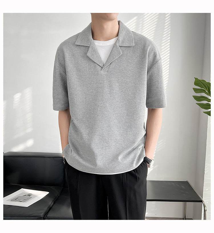 Buycenter Plain Short Sleeve Polo - Loose Fit for Teenagers - Summer Style - Buy Center