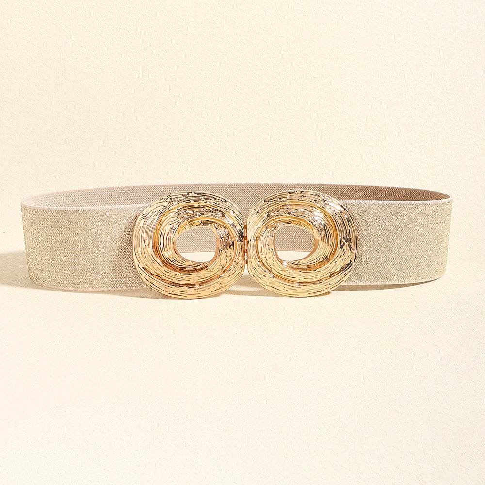 Women's Bohemian Metal Circle Belt - Adjustable Elastic Fashion Accessory - Buy Center
