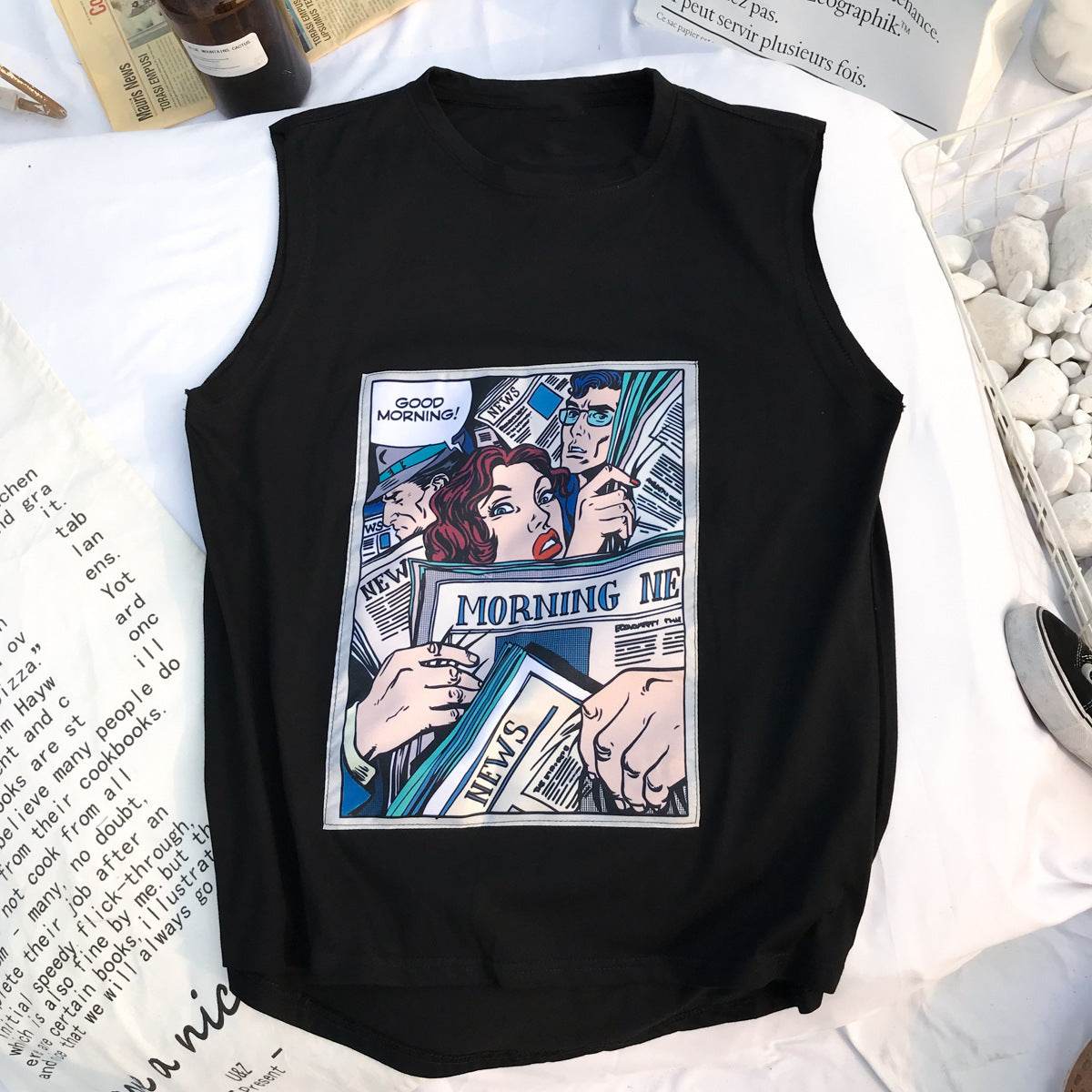 Hip-Hop Harajuku Style Vest - Trendy Sleeveless Waistcoat for Streetwear - Buy Center