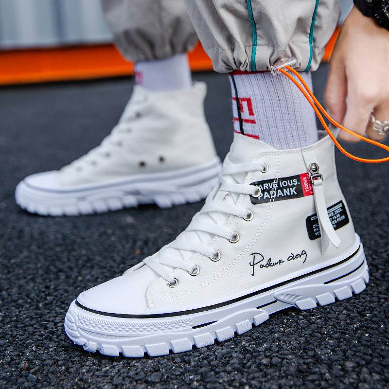Casual Men's High Top Canvas Sneakers - Stylish Vulcanize Shoes 2025 - Buy Center
