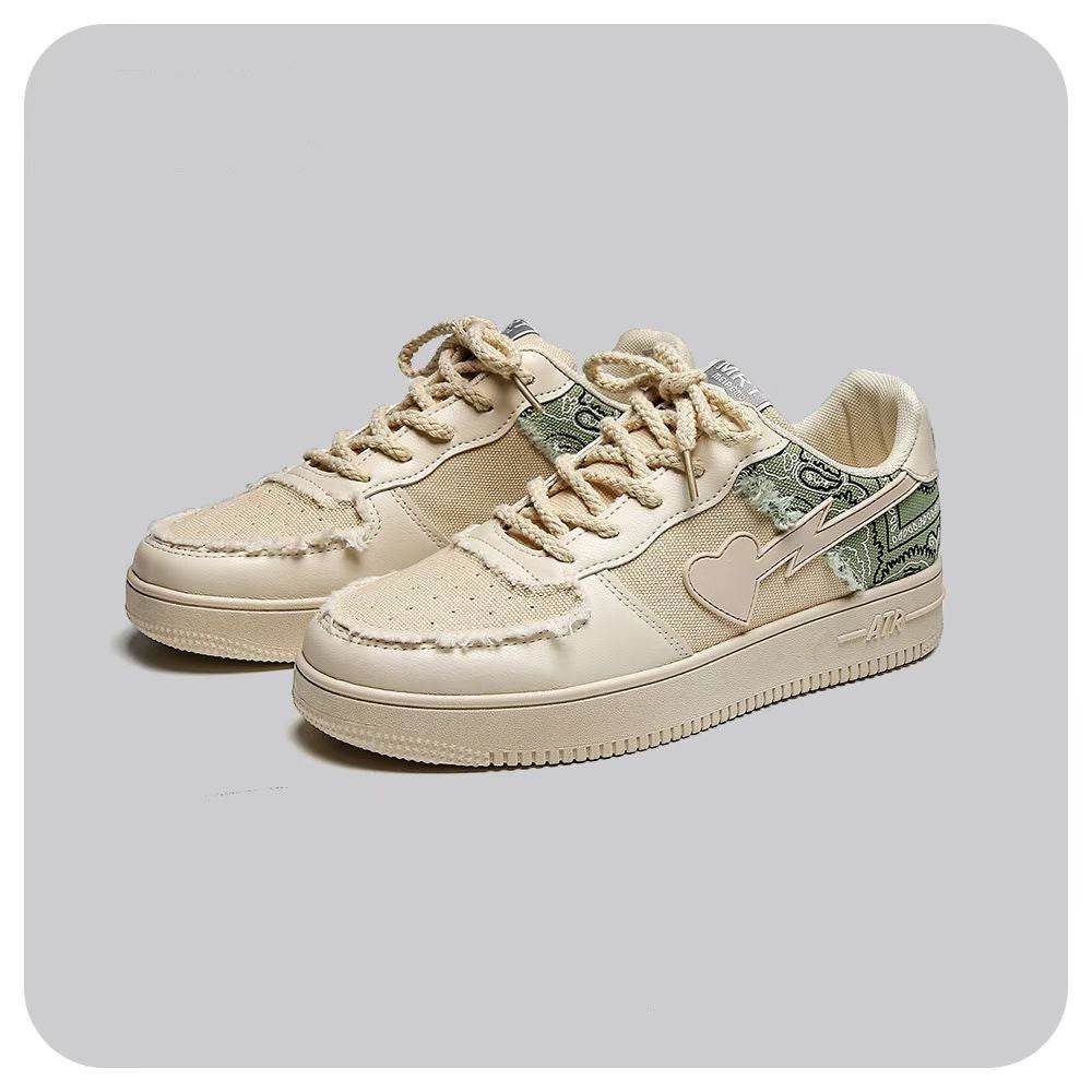 Stylish All-Match College Cashew Flower Shoes - Trendy Vulcanized Comfort - Buy Center
