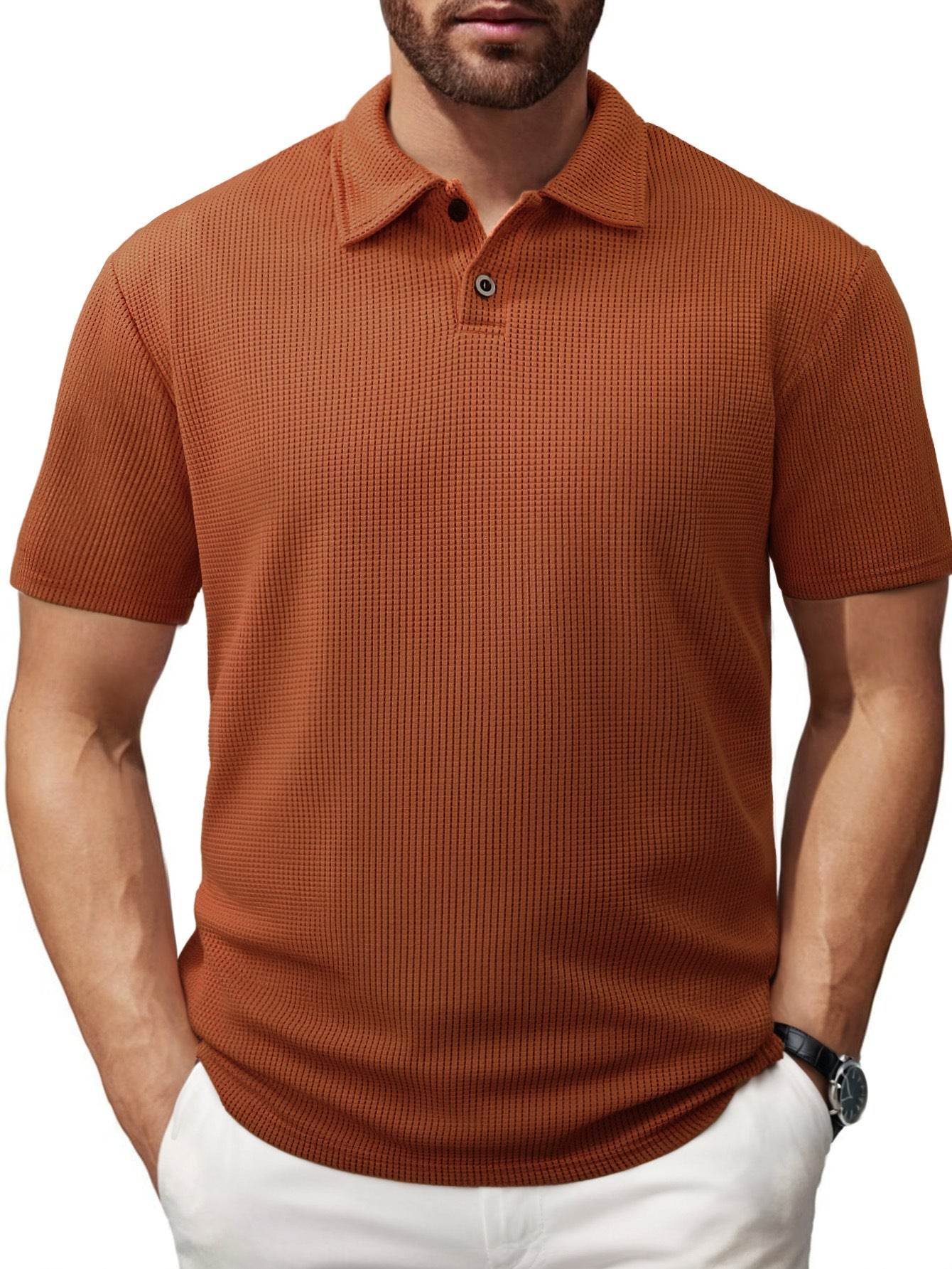 Men's Casual Striped Lapel Short Sleeve - Lightweight & Stylish for Teens - Buy Center