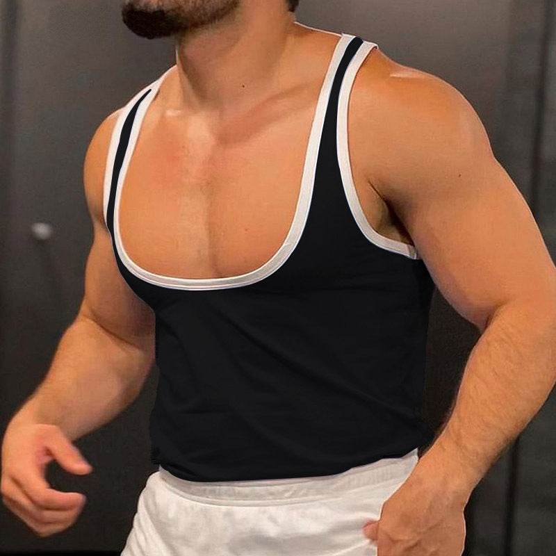 Men's Multicolor Sports Training Vest - Lightweight, Regular Fit for Summer - Buy Center
