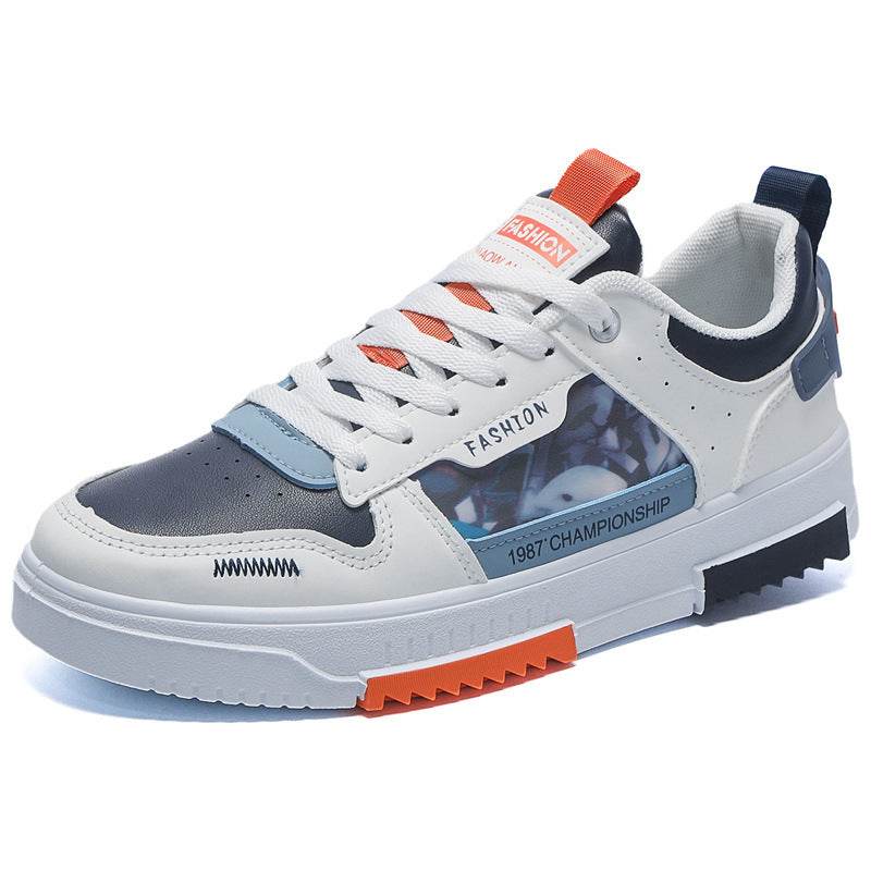 Stylish Men's Casual White Sneakers - Lightweight Summer Vulcanize Shoes - Buy Center