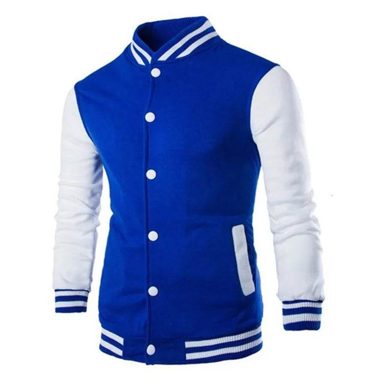 FAVOCENT Men's Slim Fit Baseball Jacket - Wine Red Casual Varsity Style - Buy Center