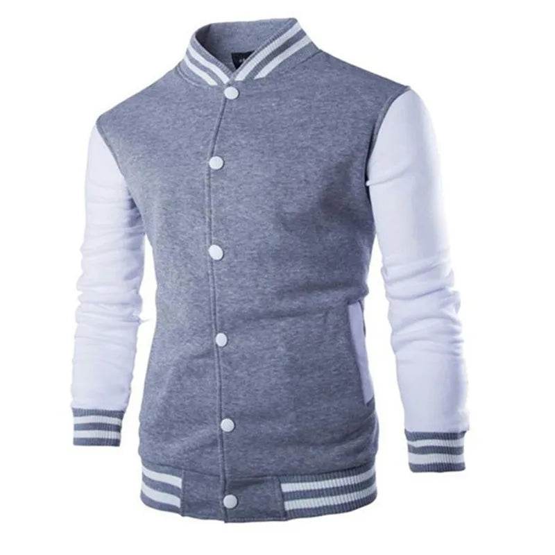 FAVOCENT Men's Slim Fit Baseball Jacket - Wine Red Casual Varsity Style - Buy Center