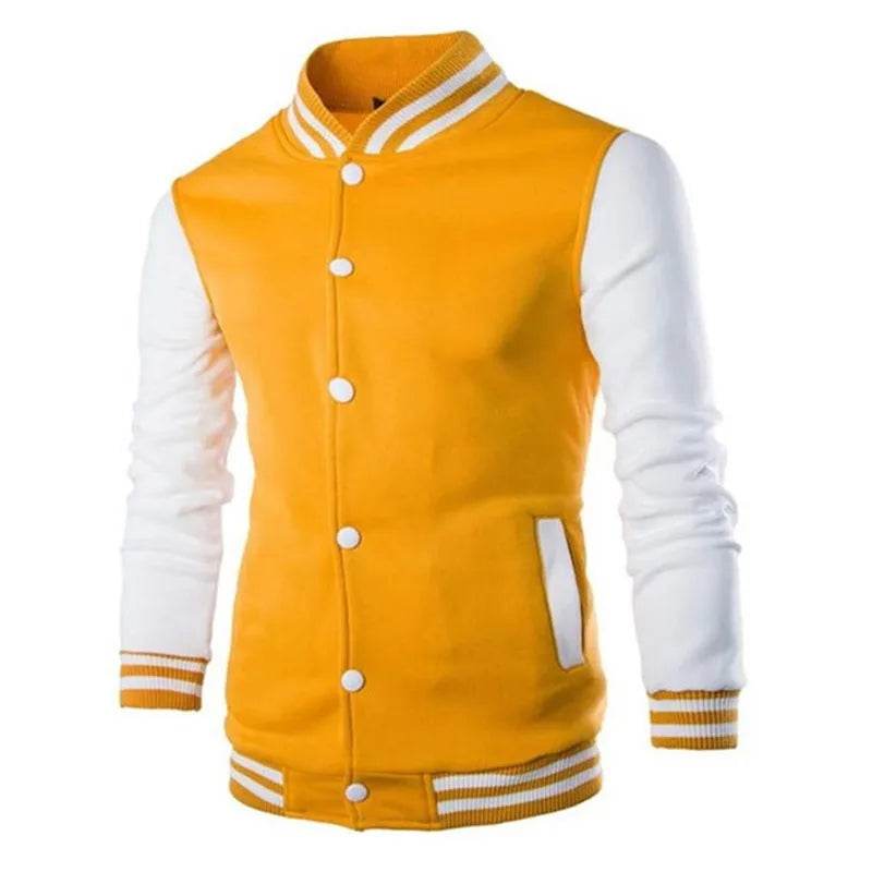 FAVOCENT Men's Slim Fit Baseball Jacket - Wine Red Casual Varsity Style - Buy Center