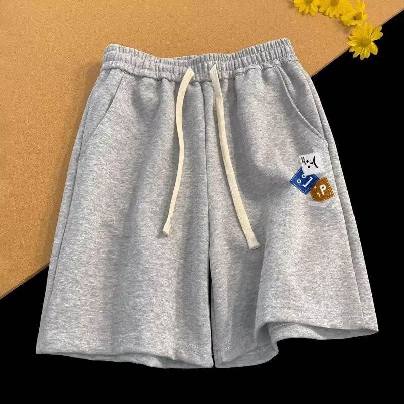 Buycenter Vintage Letter Print Loose Summer Shorts for Men - Stylish & Comfortable - Buy Center