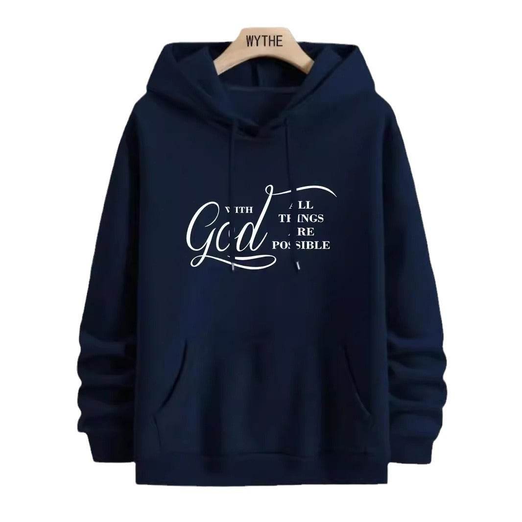 Buycenter Velvet Fall Winter Hoodie - Stylish Printed Pullover for Men - Buy Center