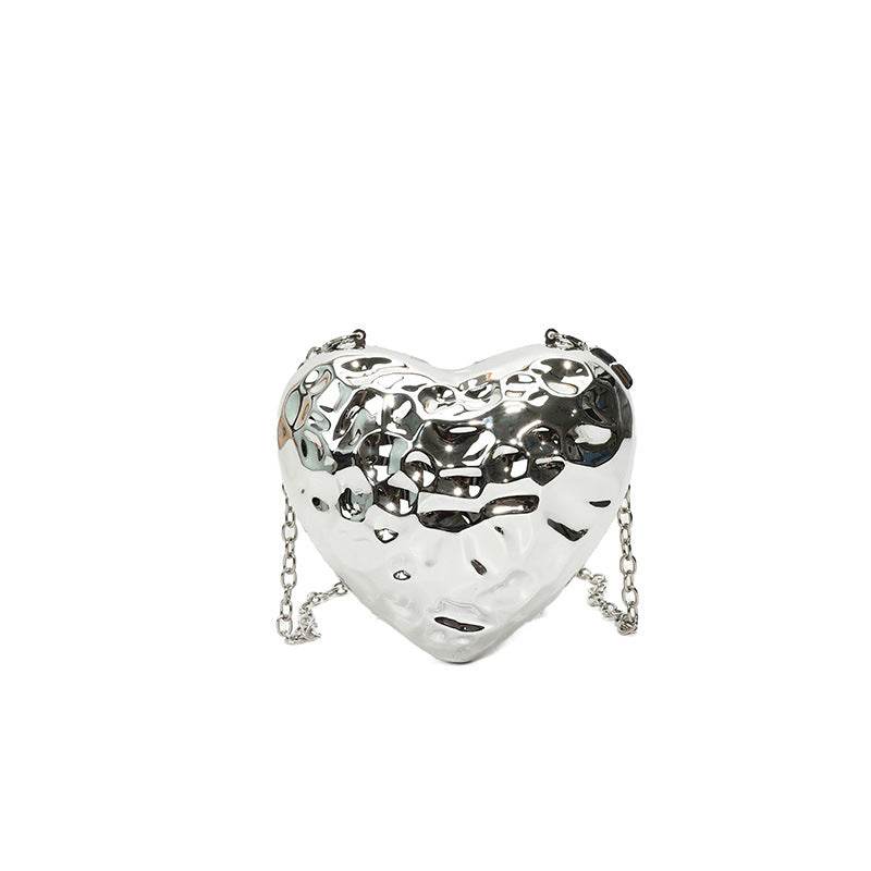 Buycenter Heart-Shaped Acrylic Messenger Bag - Shiny & Trendy Crossbody - Buy Center