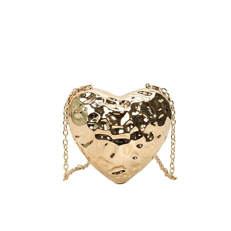 Buycenter Heart-Shaped Acrylic Messenger Bag - Shiny & Trendy Crossbody - Buy Center