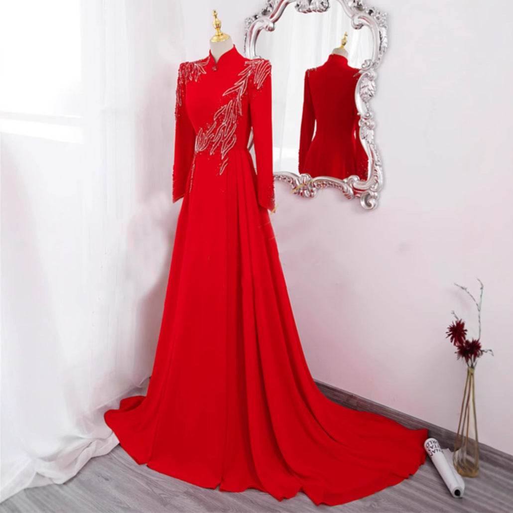 Elegant Long Sleeve Party Dress - Stylish Evening Wear for Women - Buy Center