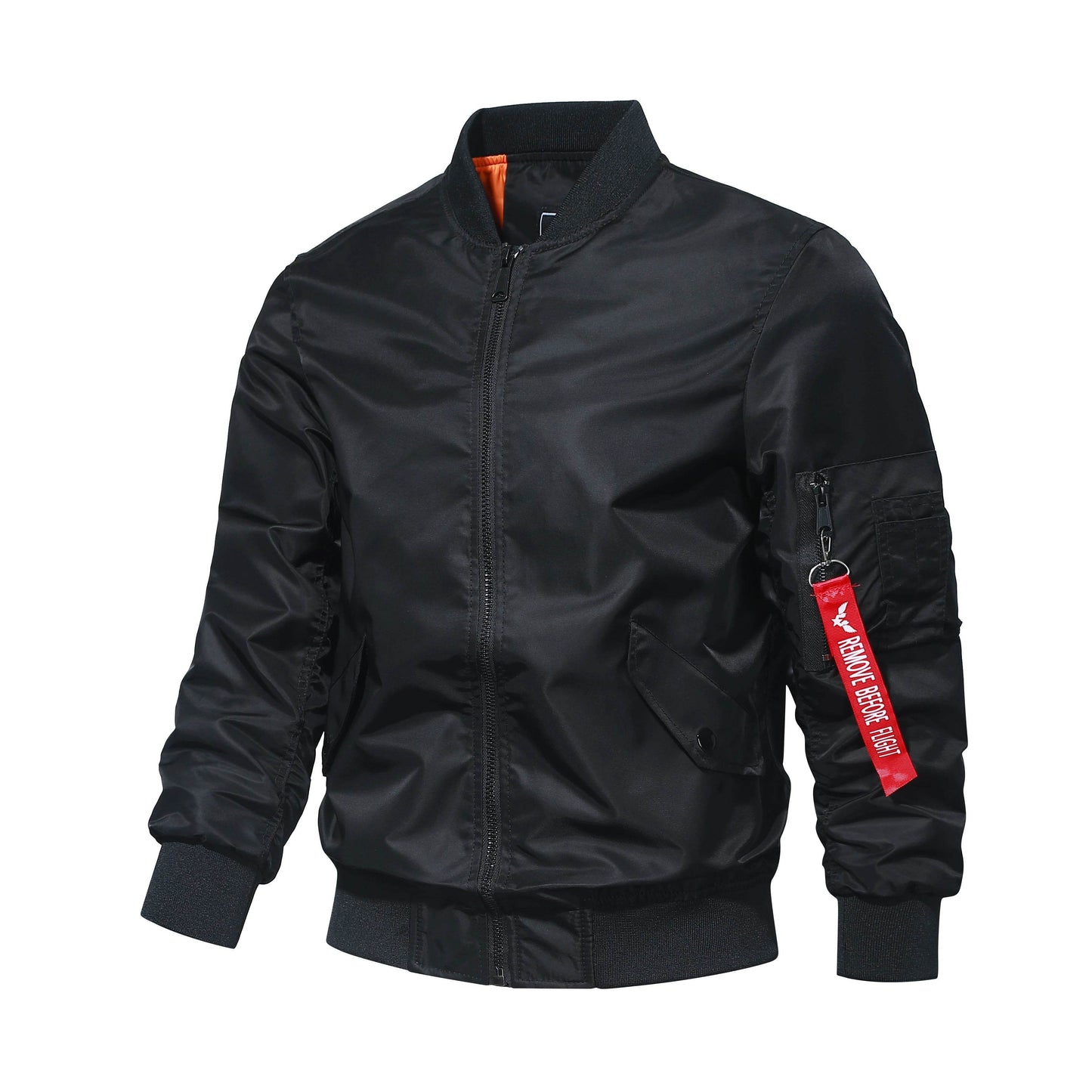 LANE JT Men's MA1 Pilot Jacket - Solid Color Casual Versatile Outerwear - Buy Center