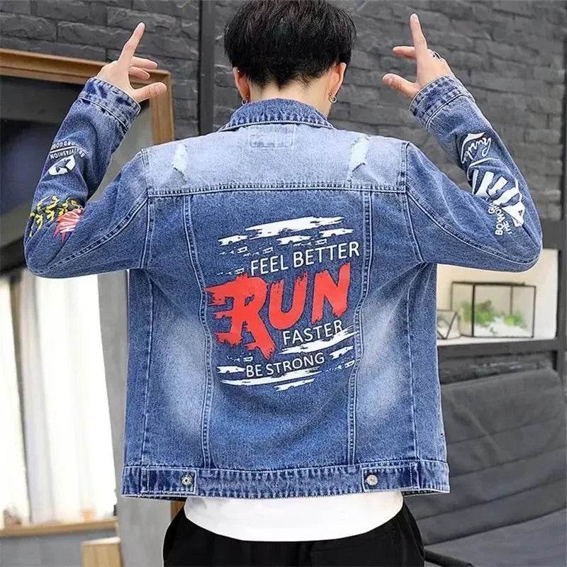 MIHIAR Men's Denim Jacket - Casual Blue Button Pocket, Autumn Style - Buy Center