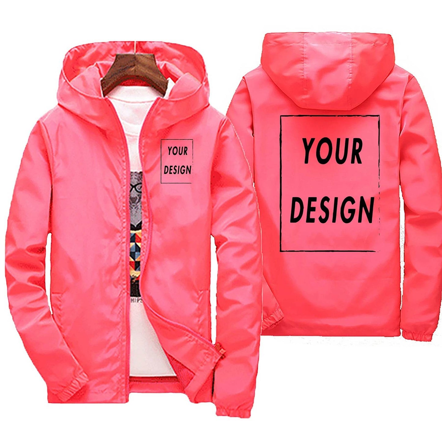 Custom Men's Waterproof Autumn Jacket - Warm Windbreaker in 6XL Sizes - Buy Center