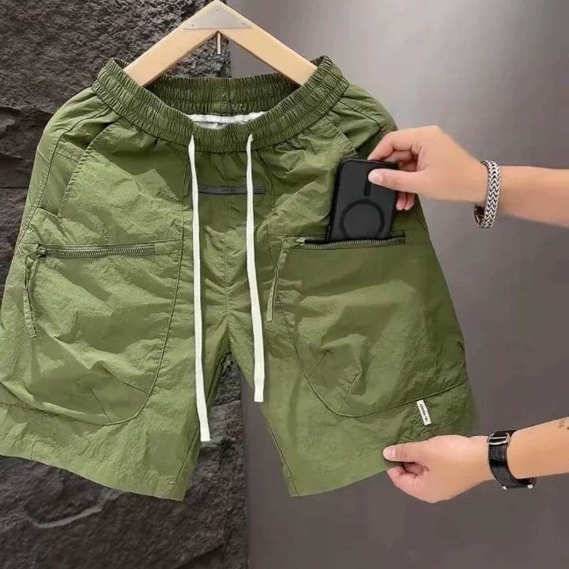 Casual Men's Summer Loose Shorts - Quick Drying, Solid Color Style - Buy Center