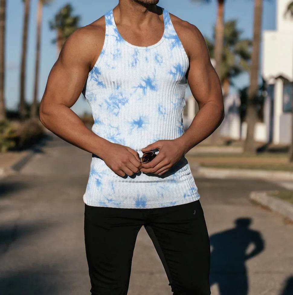 Men's Summer Knit Fitness Vest - Breathable Casual I-Back Design - Buy Center