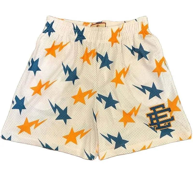 Eric Emanuel Men's Floral Printed Mesh Shorts - 2025 Summer Gym Style - Buy Center