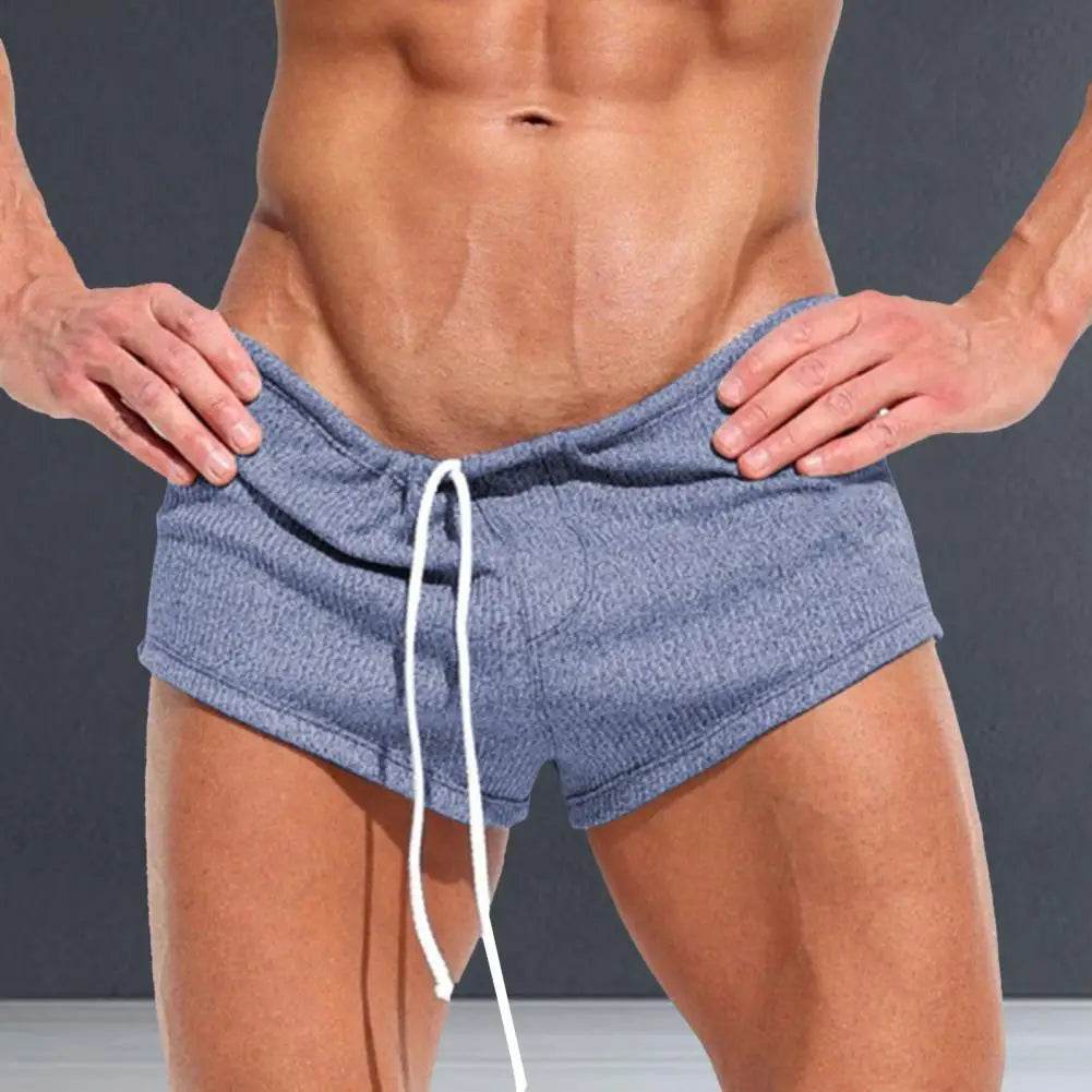 Men's Elastic Waist Sports Shorts - Adjustable Drawstring for Gym & Running - Buy Center