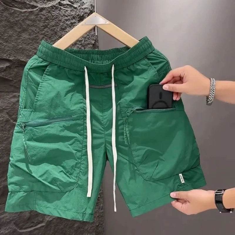 Casual Men's Summer Loose Shorts - Quick Drying, Solid Color Style - Buy Center