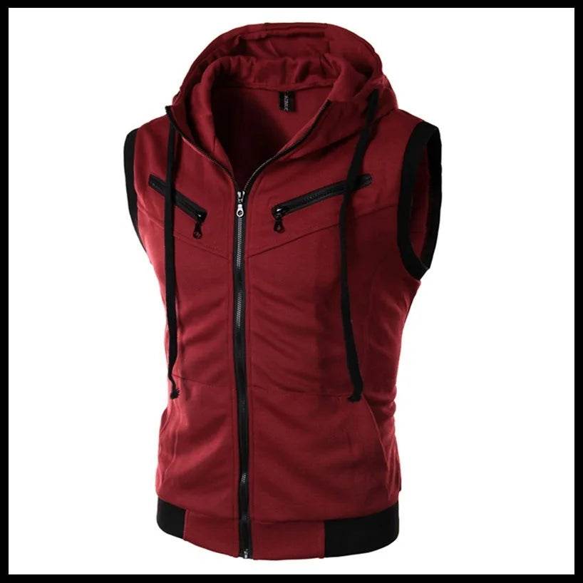 2023 Men's Hooded Sleeveless Cardigan Vest - Plus Size S-4XL Streetwear - Buy Center