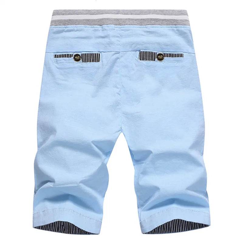 FAVOCENT Men's Summer Casual Cotton Bermuda Shorts - Drawstring Waist - Buy Center