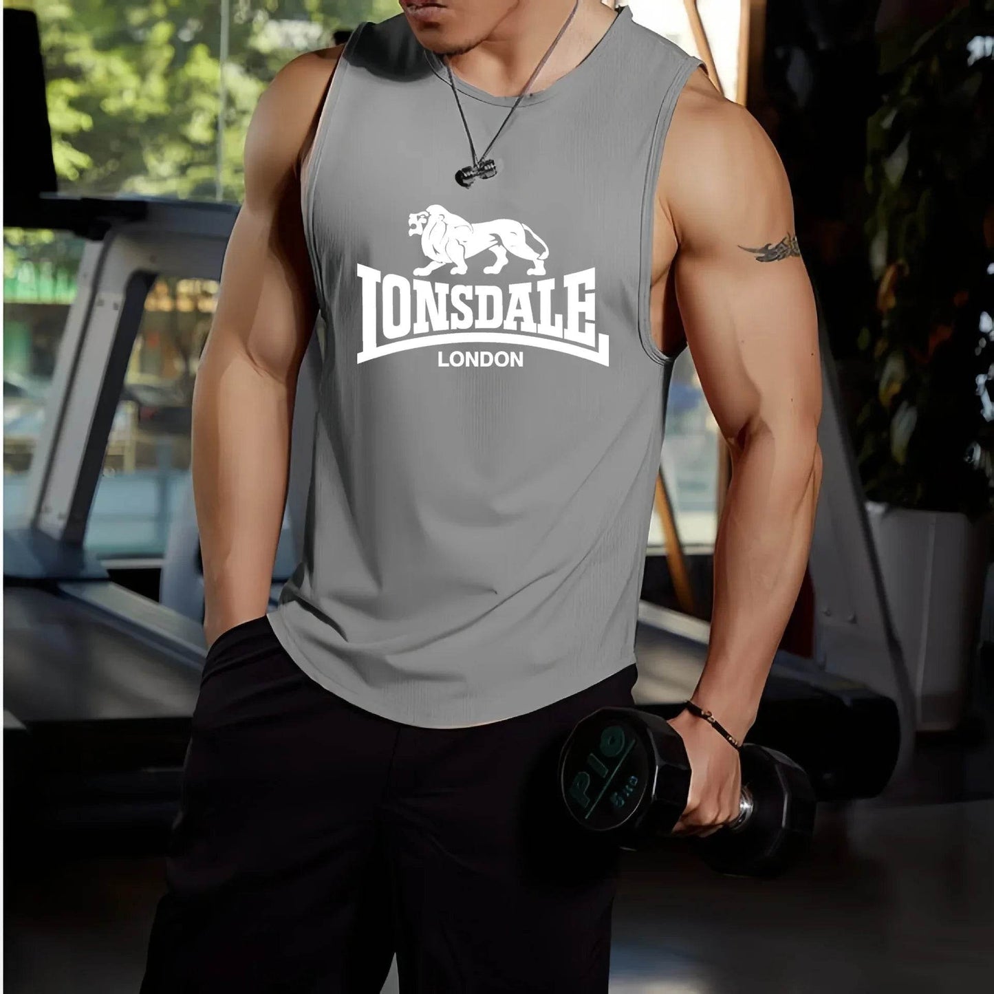 Funny Letter Print Men's Vest - Quick Dry Breathable Tank Top for Summer - Buy Center