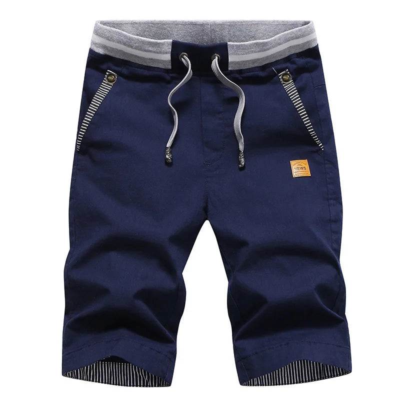 FAVOCENT Men's Summer Casual Cotton Bermuda Shorts - Drawstring Waist - Buy Center