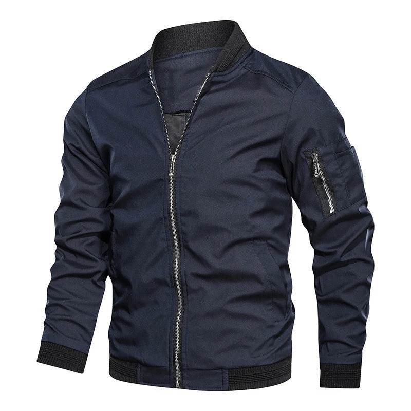 DIMUSI Men's Lightweight Bomber Jacket - Casual Windbreaker with Pockets - Buy Center