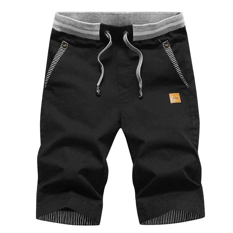 FAVOCENT Men's Summer Casual Cotton Bermuda Shorts - Drawstring Waist - Buy Center