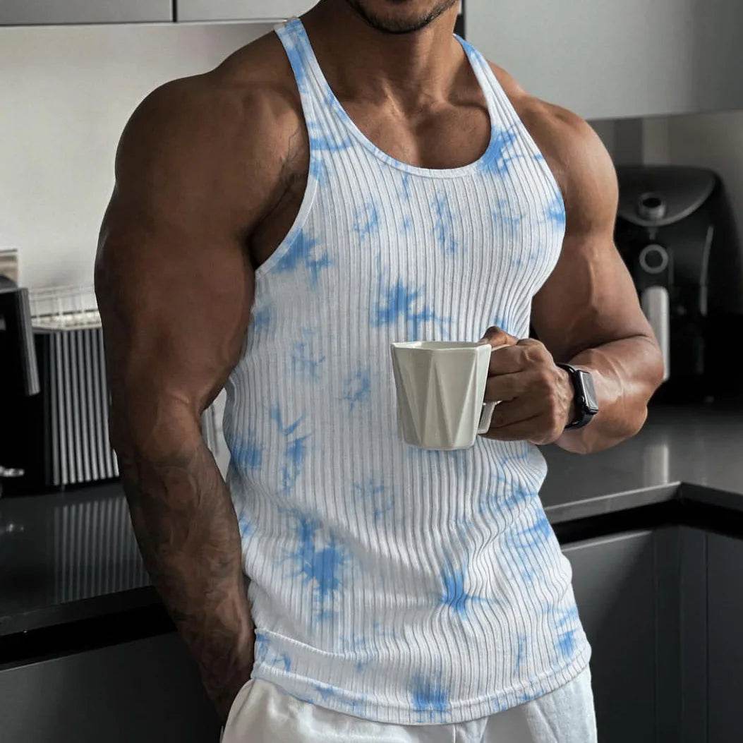 Men's Summer Knit Fitness Vest - Breathable Casual I-Back Design - Buy Center