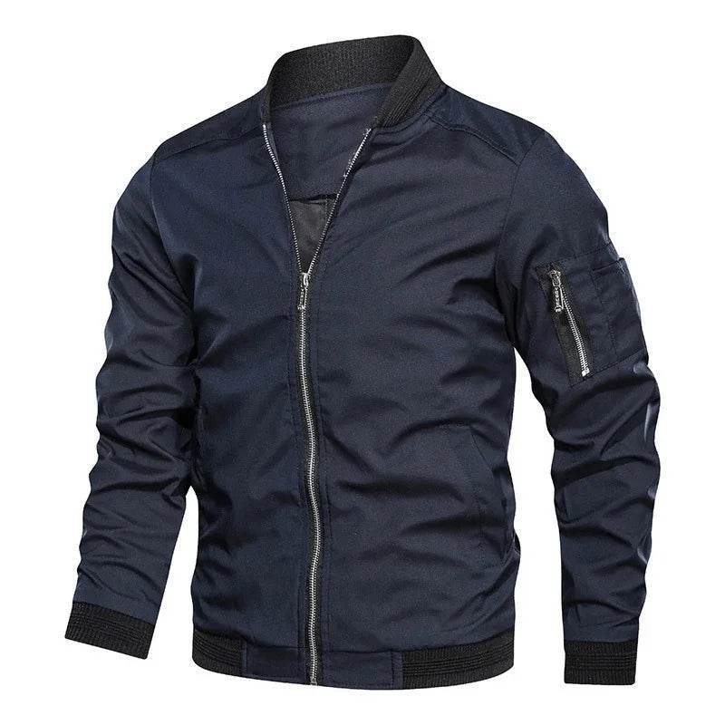 DIMUSI Men's Lightweight Bomber Jacket - Casual Windbreaker with Pockets - Buy Center